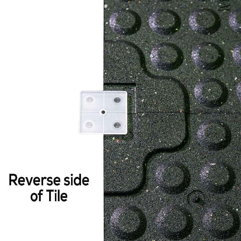 20mm Premium Black Rubber Gym Floor Tile (1m x 0.5m / Black)