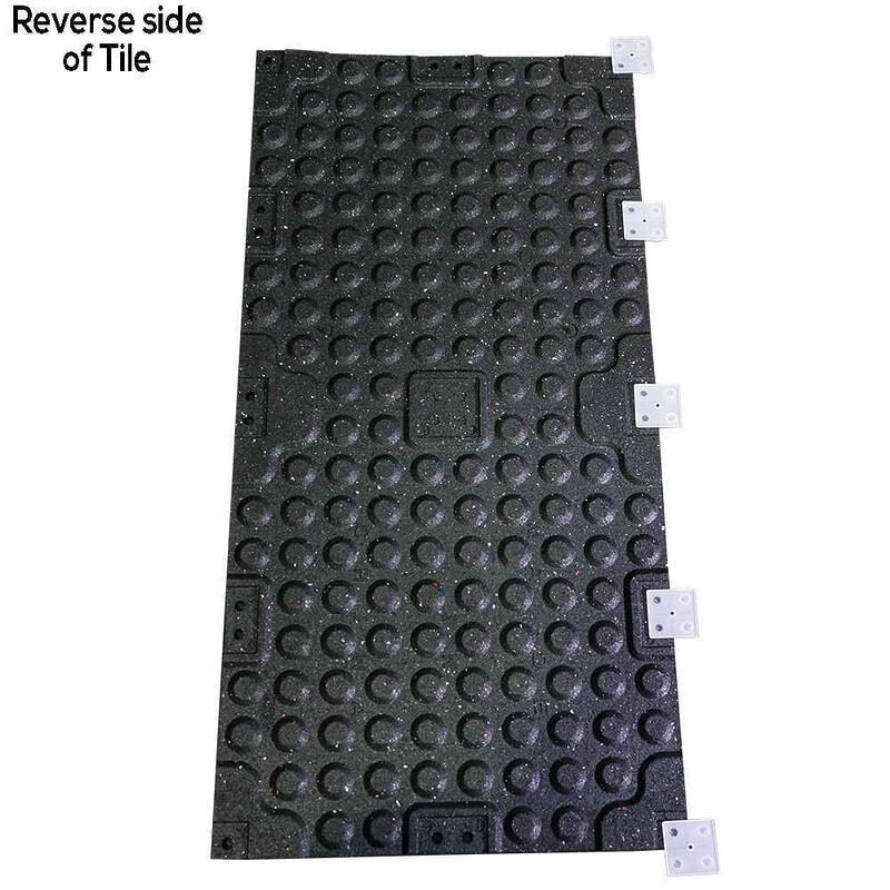 20mm Premium Black Rubber Gym Floor Tile (1m x 0.5m / Black)
