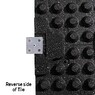30mm Premium Black Rubber Gym Floor Tile (1m x 0.5m / Black)