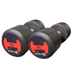 50kg Rubber Dumbbells Pair