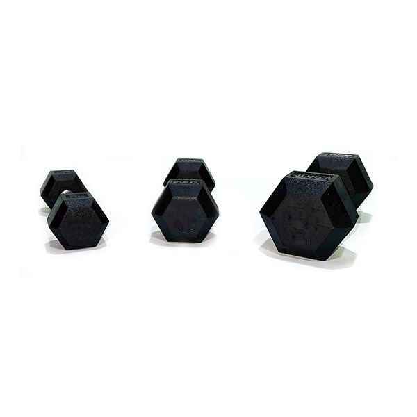 2.5kg-15kg Rubber Hex Dumbbell Set
