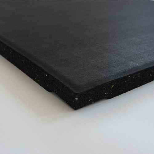 20mm Premium Black Rubber Gym Floor Tile (1m x 0.5m / Black)